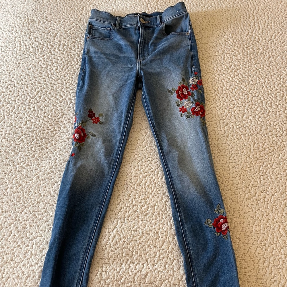 Express Jeans with floral patchwork